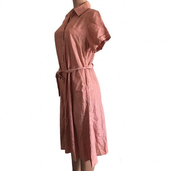 Denim & Co. Naturals Linen Blend Comfy Tie-Waist Dress - Picture 5 of 7